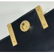 Mirror Quality Replica Fendi Baguette Top Handle Bag with Embossed FF Logo Black Clone