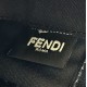 Mirror Quality Replica Fendi Baguette Top Handle Bag with Embossed FF Logo Black Clone