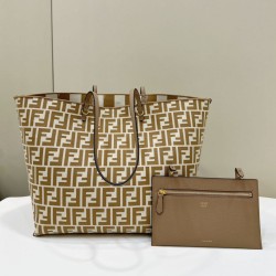 Luxury Replica Fendi Roll Large Reversible Tote Bag in Apricot Knockoff Mirror Quality Replica Fendi Roll Large Reversible Tote Bag in Apricot Clone