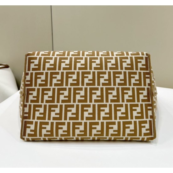 Mirror Quality Replica Fendi Roll Large Reversible Tote Bag in Apricot Clone