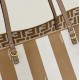 Mirror Quality Replica Fendi Roll Large Reversible Tote Bag in Apricot Clone