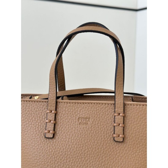 Mirror Quality Replica Fendi Roll Mini Selleria Tote Bag in Brown Clone