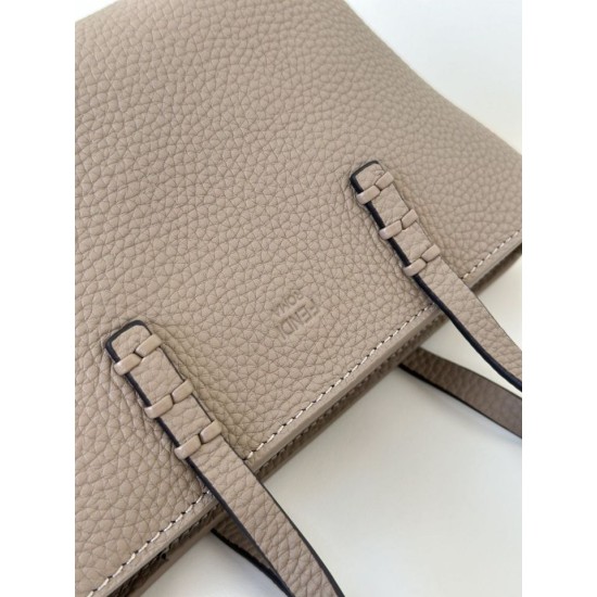 Mirror Quality Replica Fendi Roll Mini Selleria Tote Bag in Gray Clone