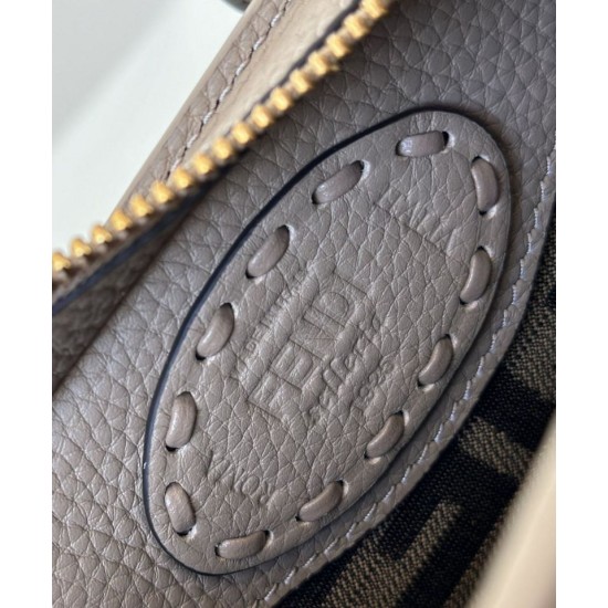 Mirror Quality Replica Fendi Roll Mini Selleria Tote Bag in Gray Clone