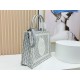 Mirror Quality Replica Dior Book Tote Small/Medium/Large with Oblique Embroidery and Shoulder Strap in Blue/White Clone