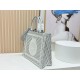 Mirror Quality Replica Dior Book Tote Small/Medium/Large with Oblique Embroidery and Shoulder Strap in Blue/White Clone