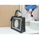 Mirror Quality Replica Dior Book Tote Small/Medium/Large with Oblique Embroidery and Shoulder Strap in Black Clone
