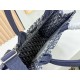 Mirror Quality Replica Dior Book Tote Small/Medium/Large with Oblique Embroidery and Shoulder Strap in Black Clone