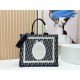 Mirror Quality Replica Dior Book Tote Small/Medium/Large with Oblique Embroidery and Shoulder Strap in Black Clone