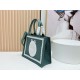 Mirror Quality Replica Dior Book Tote Small/Medium/Large with Oblique Embroidery and Shoulder Strap in Green Clone