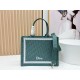 Mirror Quality Replica Dior Book Tote Small/Medium/Large with Oblique Embroidery and Shoulder Strap in Green Clone