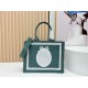 Mirror Quality Replica Dior Book Tote Small/Medium/Large with Oblique Embroidery and Shoulder Strap in Green Clone