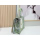 Luxury Replica Dior Book Tote Small/Medium/Large with Lily of the Valley Pattern in Green Knockoff Mirror Quality Replica Dior Book Tote Small/Medium/Large with Lily of the Valley Pattern in Green Clone
