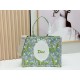 Luxury Replica Dior Book Tote Small/Medium/Large with Lily of the Valley Pattern in Green Knockoff Mirror Quality Replica Dior Book Tote Small/Medium/Large with Lily of the Valley Pattern in Green Clone