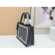 Luxury Replica Dior Book Tote Bag with Embroidery and White Lace Frame in Black Knockoff Mirror Quality Replica Dior Book Tote Bag with Embroidery and White Lace Frame in Black Clone