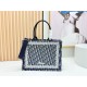 Luxury Replica Dior Book Tote Bag with Embroidery and White Lace Frame in Black Knockoff Mirror Quality Replica Dior Book Tote Bag with Embroidery and White Lace Frame in Black Clone