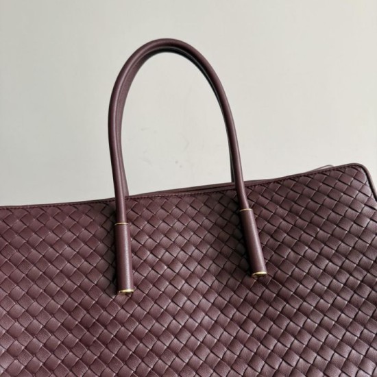 Mirror Quality Replica Barbara Bottega Veneta Tote Bag in Bordeaux Clone