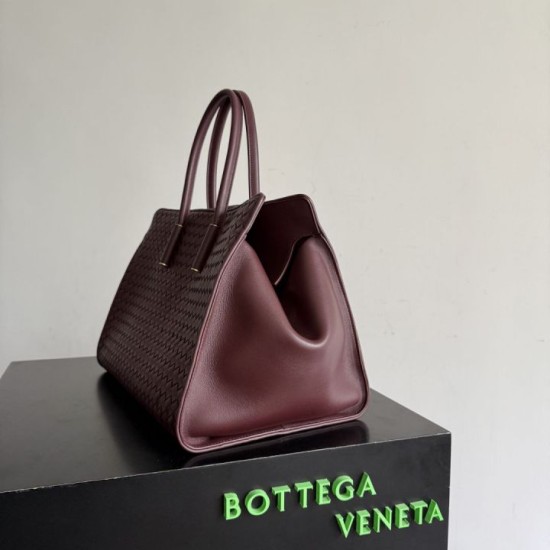 Mirror Quality Replica Barbara Bottega Veneta Tote Bag in Bordeaux Clone