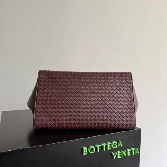Mirror Quality Replica Barbara Bottega Veneta Tote Bag in Bordeaux Clone