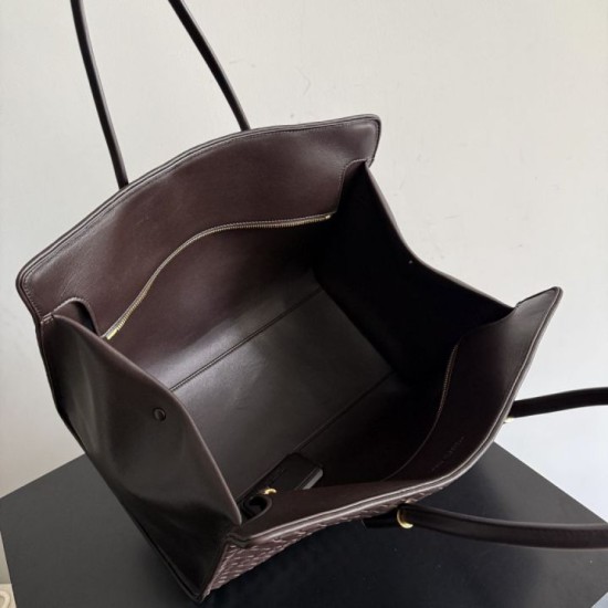 Mirror Quality Replica Barbara Bottega Veneta Tote Bag in Coffee Clone