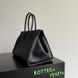 Luxury Replica Barbara Bottega Veneta Tote Bag Veneta Black Knockoff Mirror Quality Replica Barbara Bottega Veneta Tote Bag Veneta Black Clone