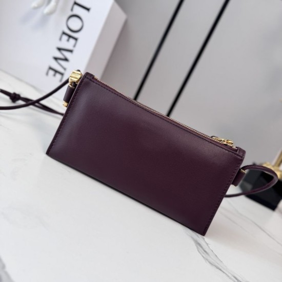 Luxury Replica Loewe Joya Pouch Nappa Bag Burgundy Knockoff Mirror Quality Replica Loewe Joya Pouch Nappa Bag Burgundy Clone