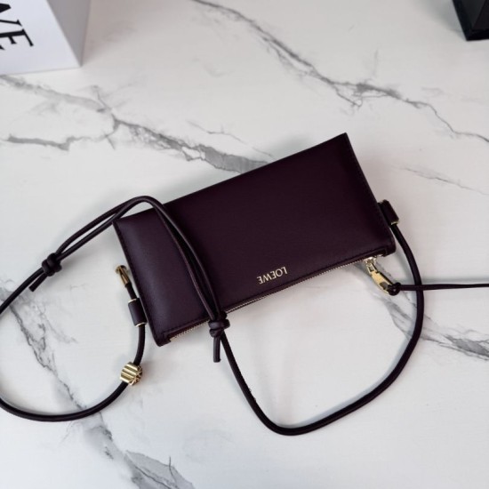 Luxury Replica Loewe Joya Pouch Nappa Bag Burgundy Knockoff Mirror Quality Replica Loewe Joya Pouch Nappa Bag Burgundy Clone