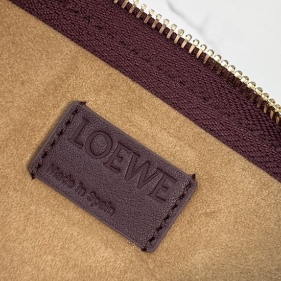 Luxury Replica Loewe Joya Pouch Nappa Bag Burgundy Knockoff Mirror Quality Replica Loewe Joya Pouch Nappa Bag Burgundy Clone