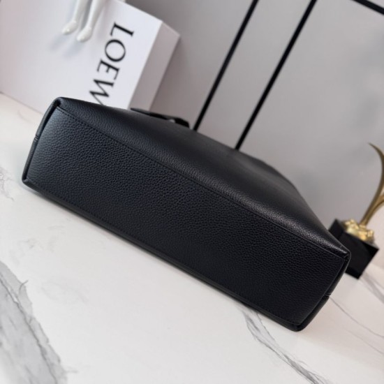 Mirror Quality Replica LOEWE Tote Bag with Loop Logo Black Clone