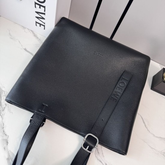 Mirror Quality Replica LOEWE Tote Bag with Loop Logo Black Clone