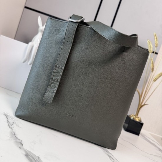 Mirror Quality Replica LOEWE Tote Bag with Loop Logo Green Clone
