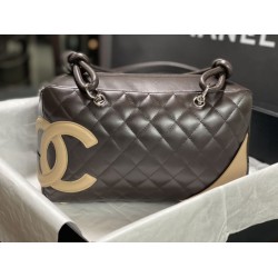 Mirror Quality Replica Chanel Cambon Line Bowling Bag Coffee Clone