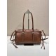 Mirror Quality Replica Prada Bonne Top Handle Bag 1BG628 Burgundy Clone
