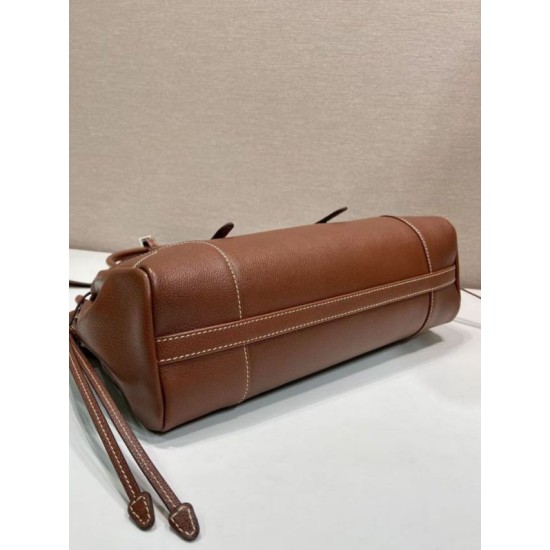 Mirror Quality Replica Prada Bonne Top Handle Bag 1BG628 Burgundy Clone