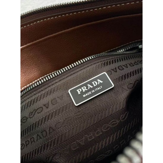 Mirror Quality Replica Prada Bonne Top Handle Bag 1BG628 Burgundy Clone