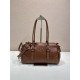 Mirror Quality Replica Prada Bonne Top Handle Bag 1BG628 Burgundy Clone