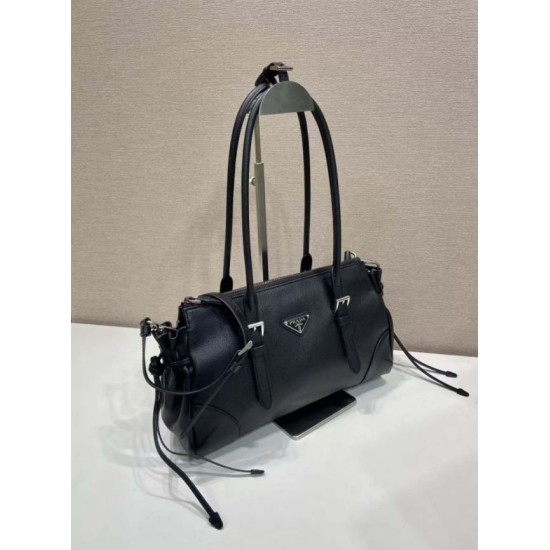 Mirror Quality Replica Prada Bonne Top Handle Bag 1BG628 Black Clone