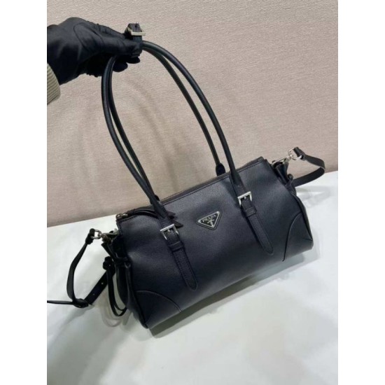 Mirror Quality Replica Prada Bonne Top Handle Bag 1BG628 Black Clone