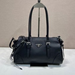 Mirror Quality Replica Prada Bonne Top Handle Bag 1BG628 Black Clone