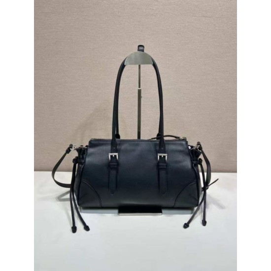 Mirror Quality Replica Prada Bonne Top Handle Bag 1BG628 Black Clone