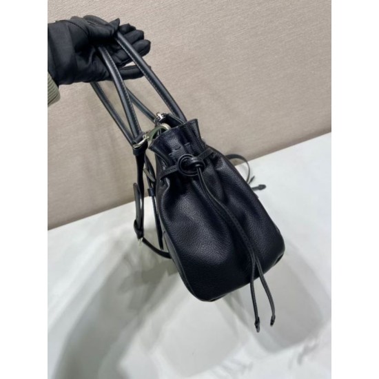 Mirror Quality Replica Prada Bonne Top Handle Bag 1BG628 Black Clone