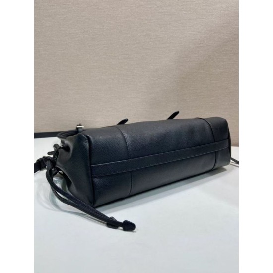 Mirror Quality Replica Prada Bonne Top Handle Bag 1BG628 Black Clone