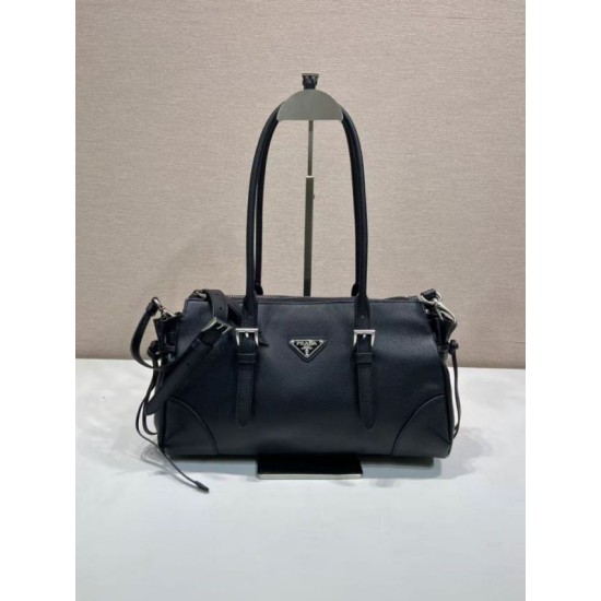 Mirror Quality Replica Prada Bonne Top Handle Bag 1BG628 Black Clone