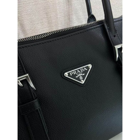 Mirror Quality Replica Prada Bonne Top Handle Bag 1BG628 Black Clone