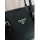 Mirror Quality Replica Prada Bonne Top Handle Bag 1BG628 Black Clone