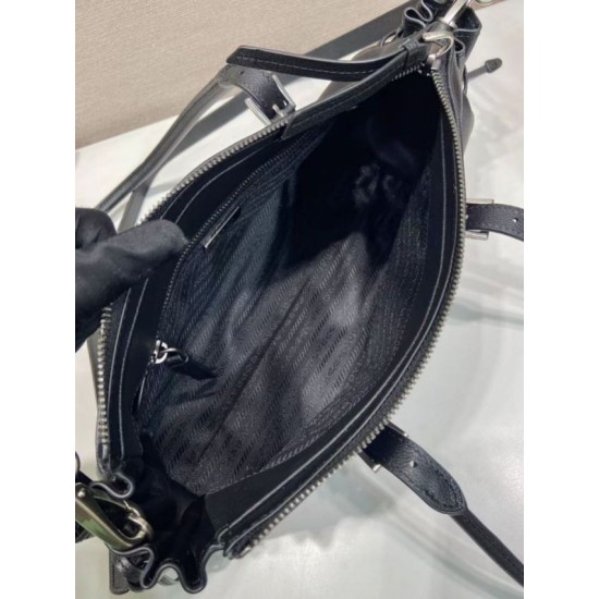 Mirror Quality Replica Prada Bonne Top Handle Bag 1BG628 Black Clone