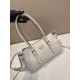 Mirror Quality Replica Prada Bonne Top Handle Bag 1BG628 White Clone