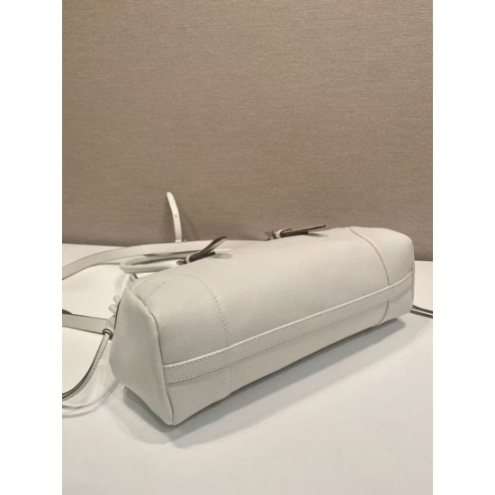Mirror Quality Replica Prada Bonne Top Handle Bag 1BG628 White Clone