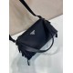Mirror Quality Replica Prada Men's Nylon/Saffiano Crossbody Bag Black Clone