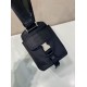 Mirror Quality Replica Prada Men's Nylon/Saffiano Crossbody Bag Black Clone